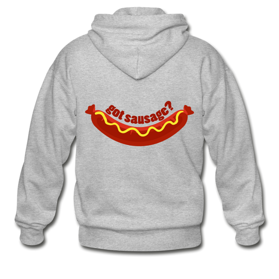 Got Sausage? Unisex ZIP Hoodie - heather gray