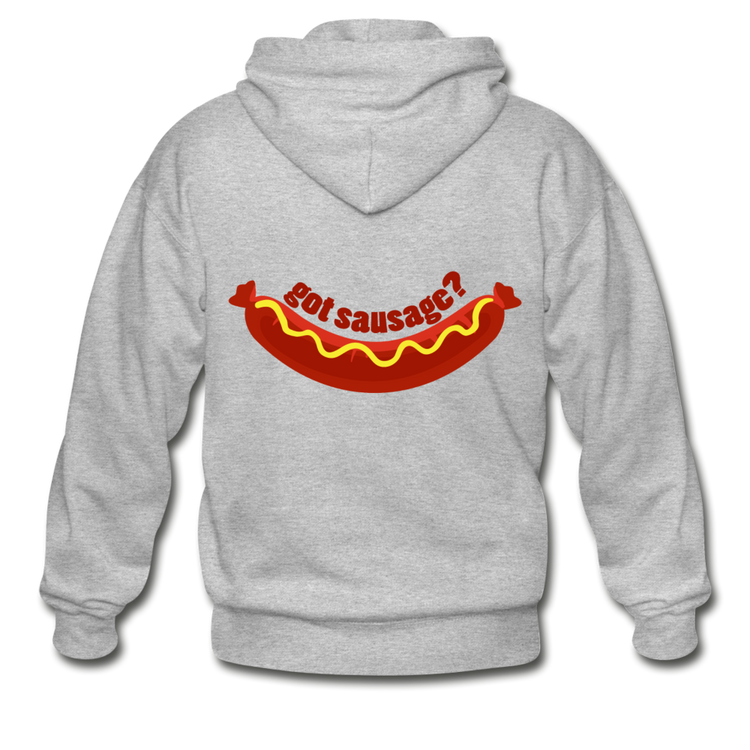 Got Sausage? Unisex ZIP Hoodie - heather gray