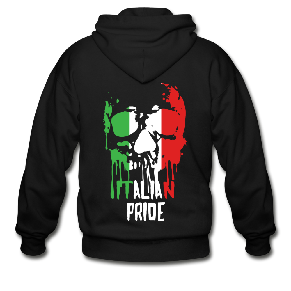 Italian Pride Unisex ZIP Hoodie - black