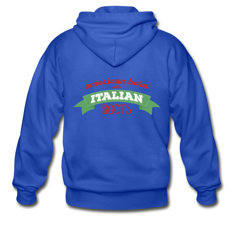 American born with Italian roots Unisex ZIP Hoodie - royal blue