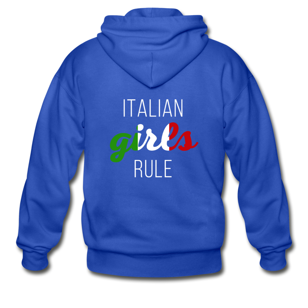 Italian girls rule Unisex ZIP Hoodie - royal blue