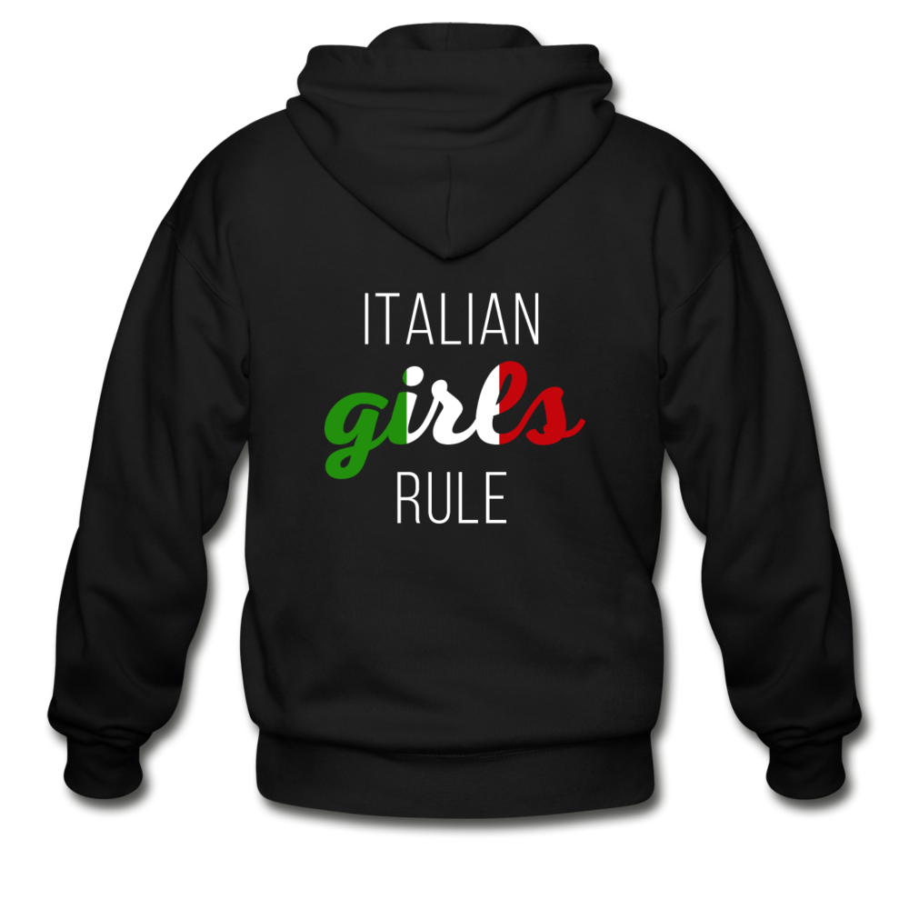 Italian girls rule Unisex ZIP Hoodie - black