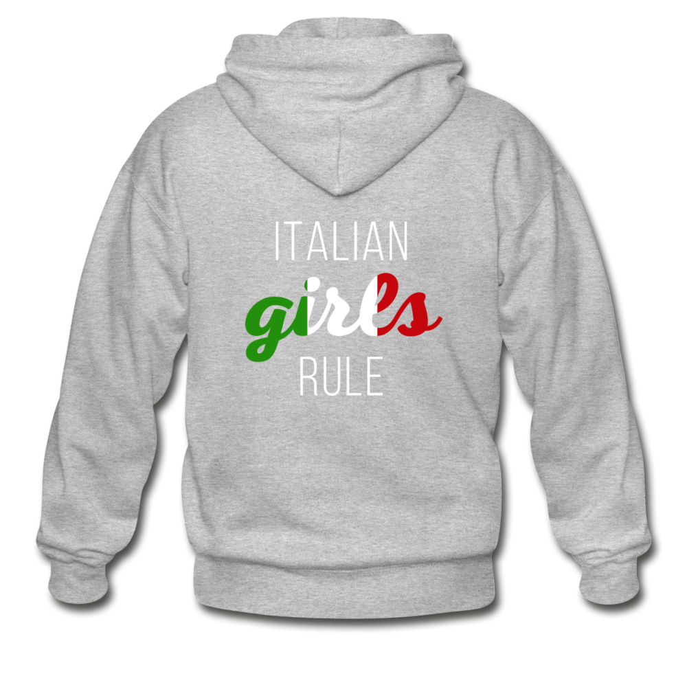 Italian girls rule Unisex ZIP Hoodie - heather gray