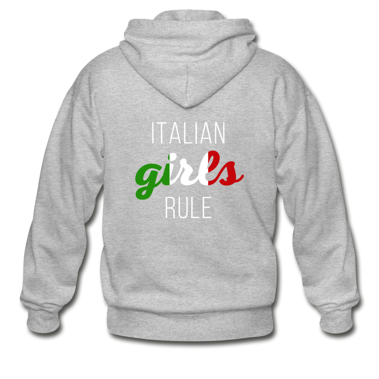 Italian girls rule Unisex ZIP Hoodie - heather gray