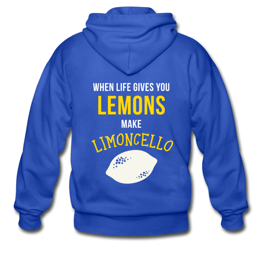 When life gives you lemons make Limoncello Unisex ZIP Hoodie - royal blue