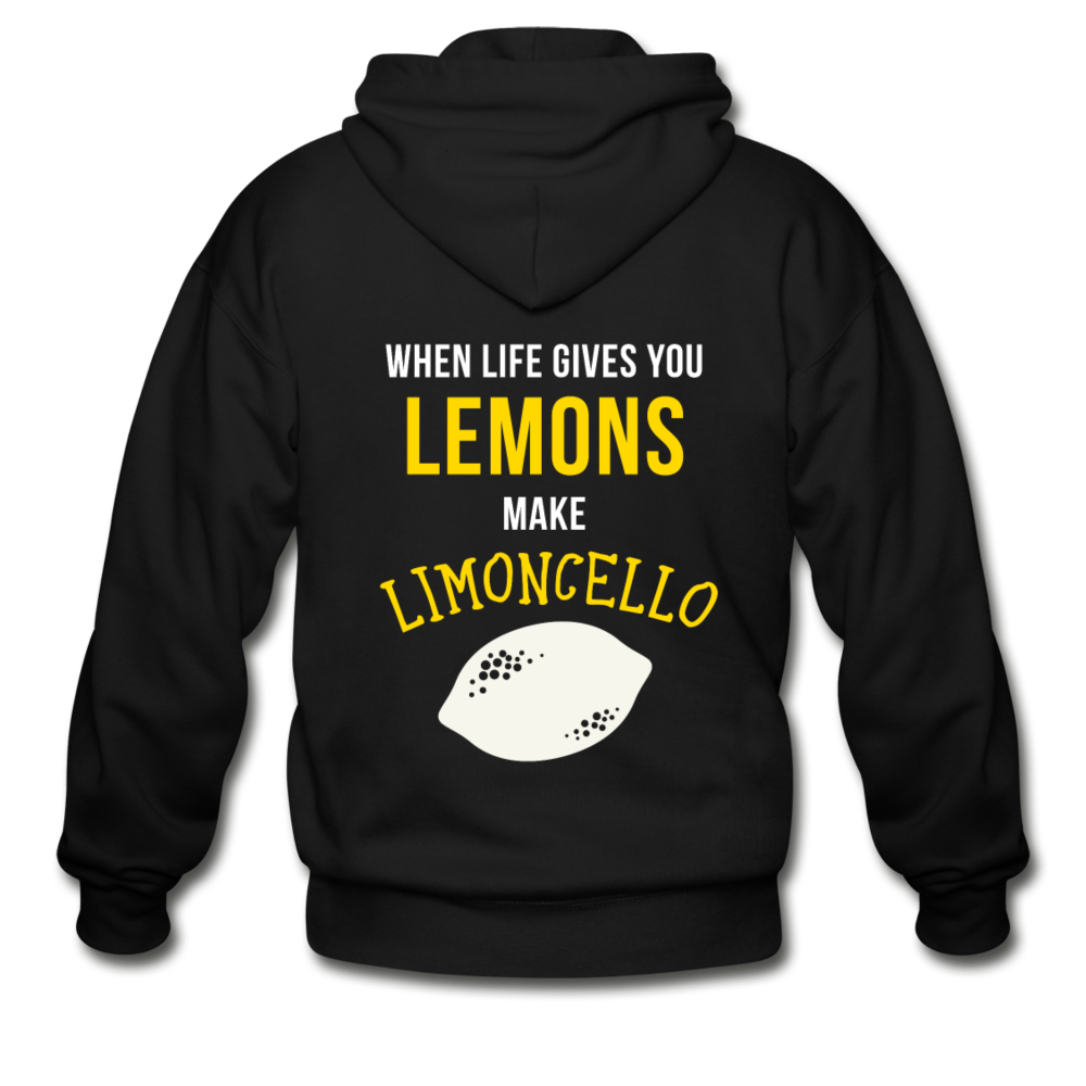 When life gives you lemons make Limoncello Unisex ZIP Hoodie - black