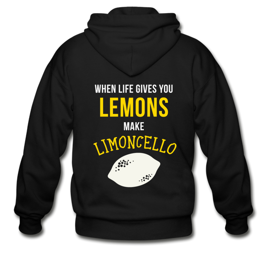 When life gives you lemons make Limoncello Unisex ZIP Hoodie - black