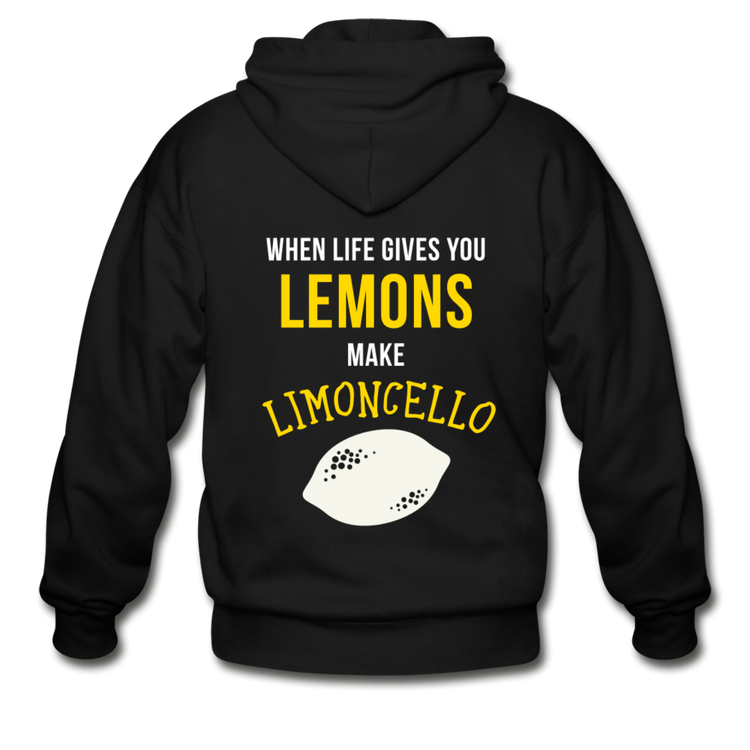 When life gives you lemons make Limoncello Unisex ZIP Hoodie - black