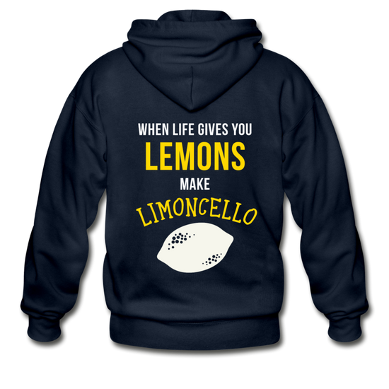 When life gives you lemons make Limoncello Unisex ZIP Hoodie - navy