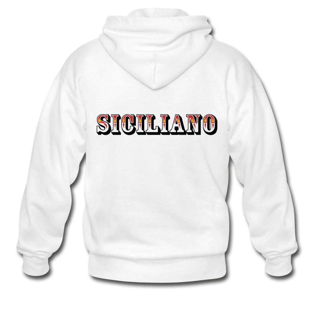 Siciliano Unisex ZIP Hoodie - white