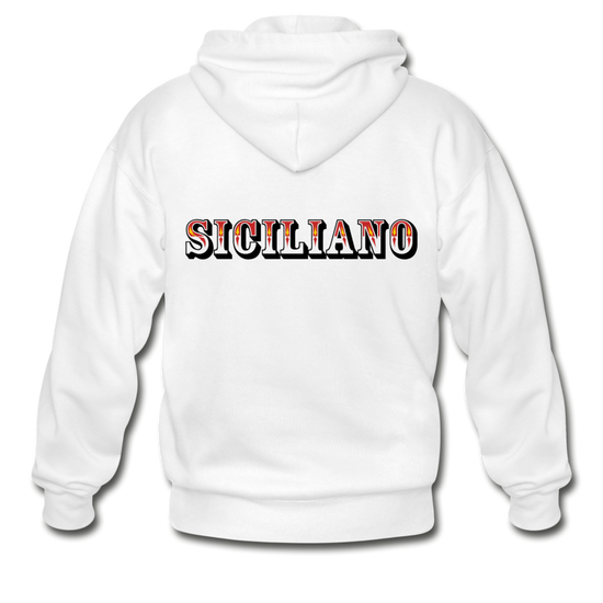 Siciliano Unisex ZIP Hoodie - white