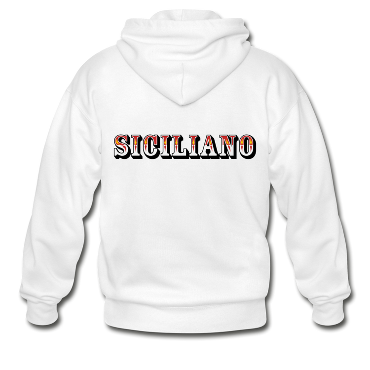 Siciliano Unisex ZIP Hoodie - white