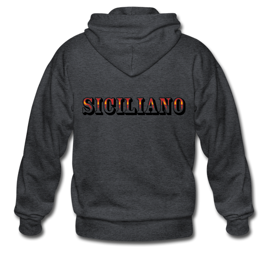 Siciliano Unisex ZIP Hoodie - deep heather