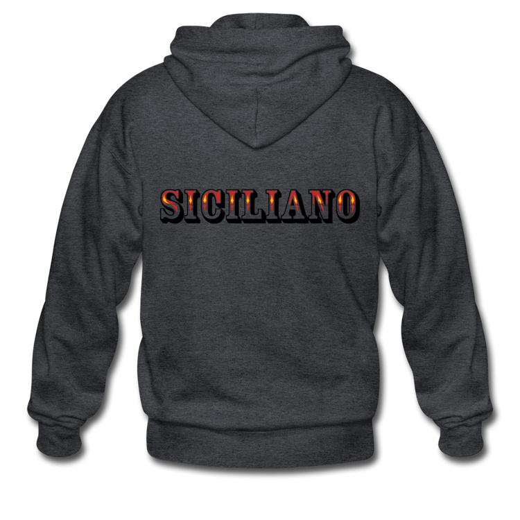 Siciliano Unisex ZIP Hoodie - deep heather