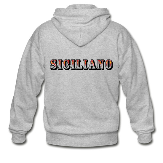 Siciliano Unisex ZIP Hoodie - heather gray