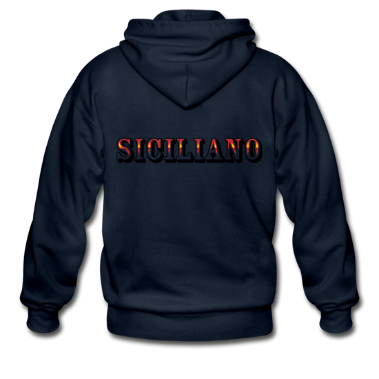 Siciliano Unisex ZIP Hoodie - navy