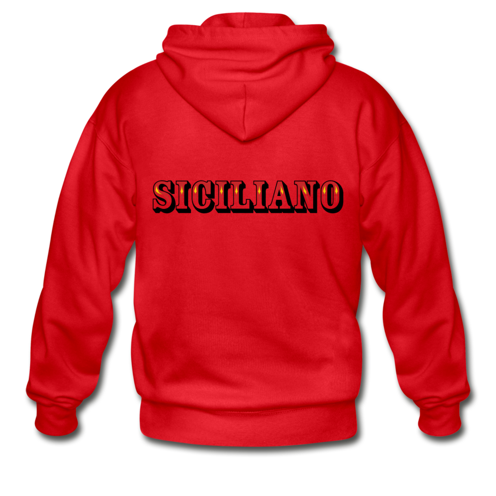 Siciliano Unisex ZIP Hoodie - red