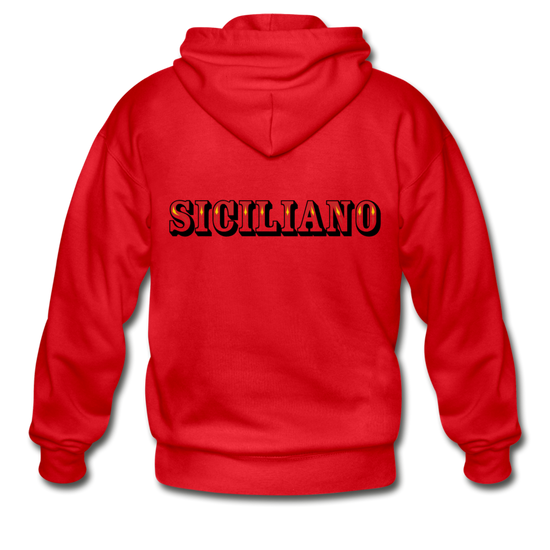 Siciliano Unisex ZIP Hoodie - red