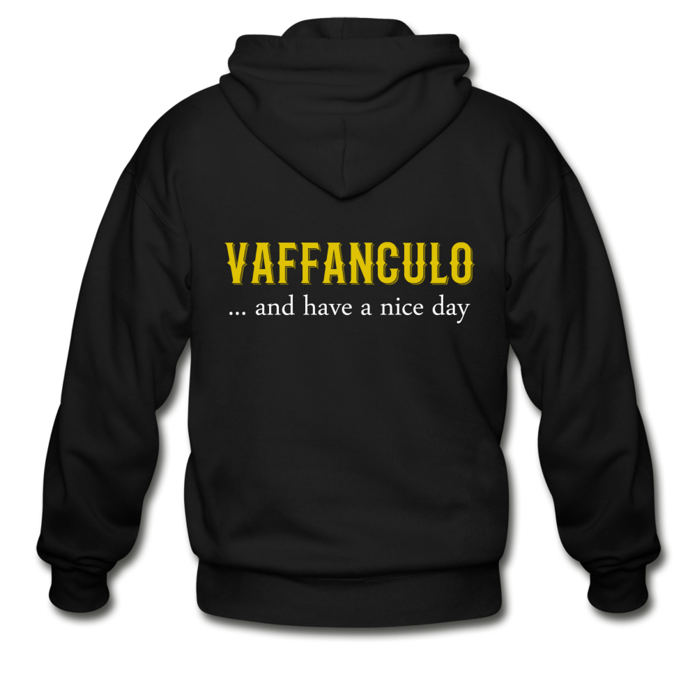 Vaffanculo... and have a nice day Unisex ZIP Hoodie - black