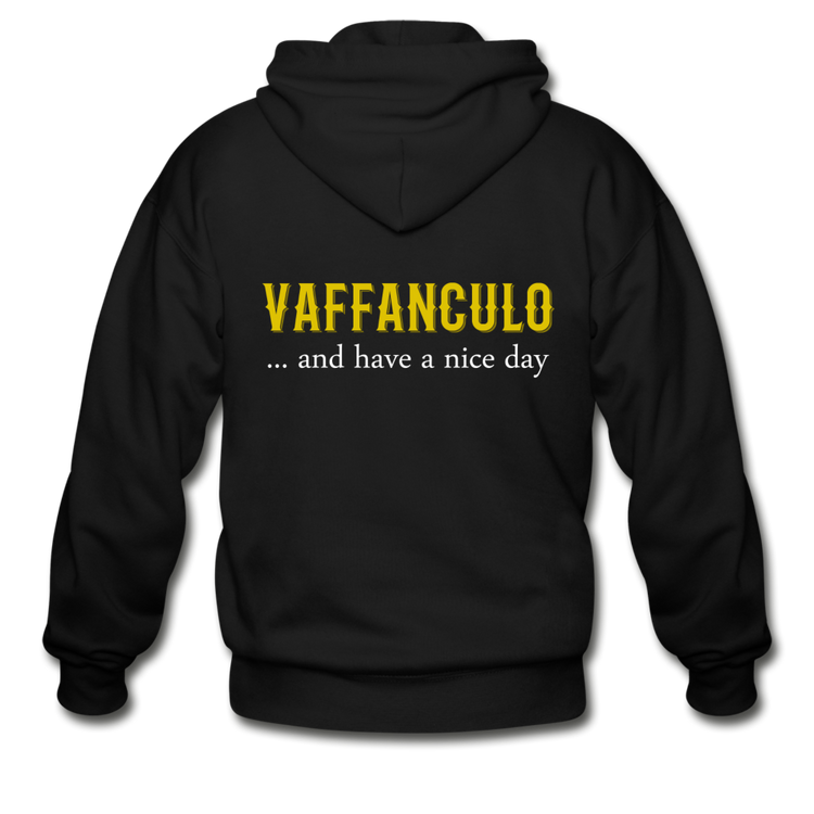 Vaffanculo... and have a nice day Unisex ZIP Hoodie - black