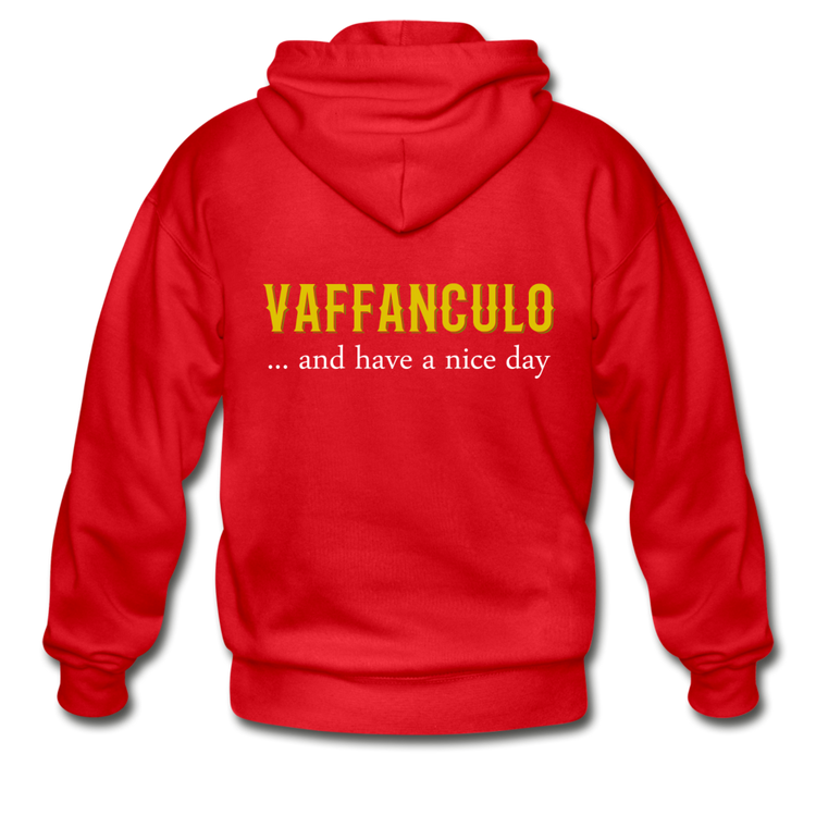 Vaffanculo... and have a nice day Unisex ZIP Hoodie - red