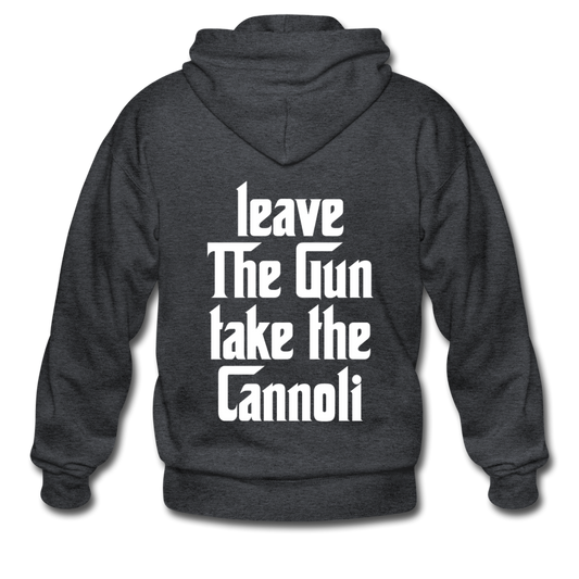 Leave The Gun Take The Cannolis Unisex ZIP Hoodie - deep heather