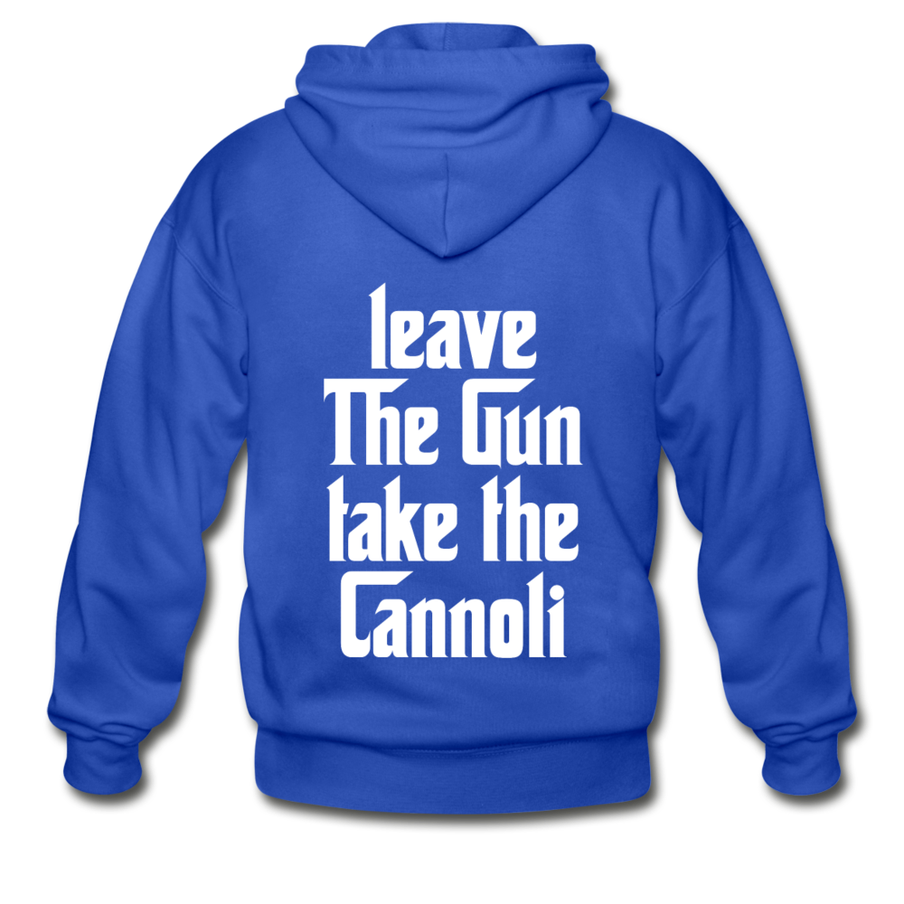 Leave The Gun Take The Cannolis Unisex ZIP Hoodie - royal blue