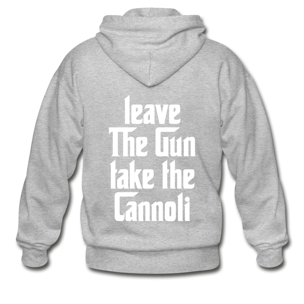 Leave The Gun Take The Cannolis Unisex ZIP Hoodie - heather gray
