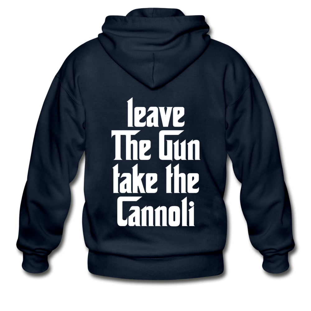 Leave The Gun Take The Cannolis Unisex ZIP Hoodie - navy