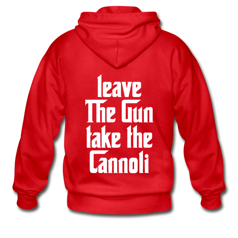 Leave The Gun Take The Cannolis Unisex ZIP Hoodie - red