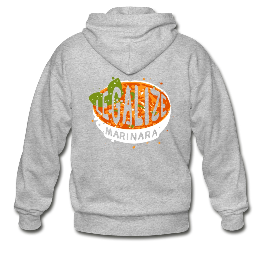 Legalize marinara Italians Unisex ZIP Hoodie - heather gray