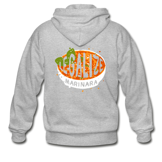 Legalize marinara Italians Unisex ZIP Hoodie - heather gray