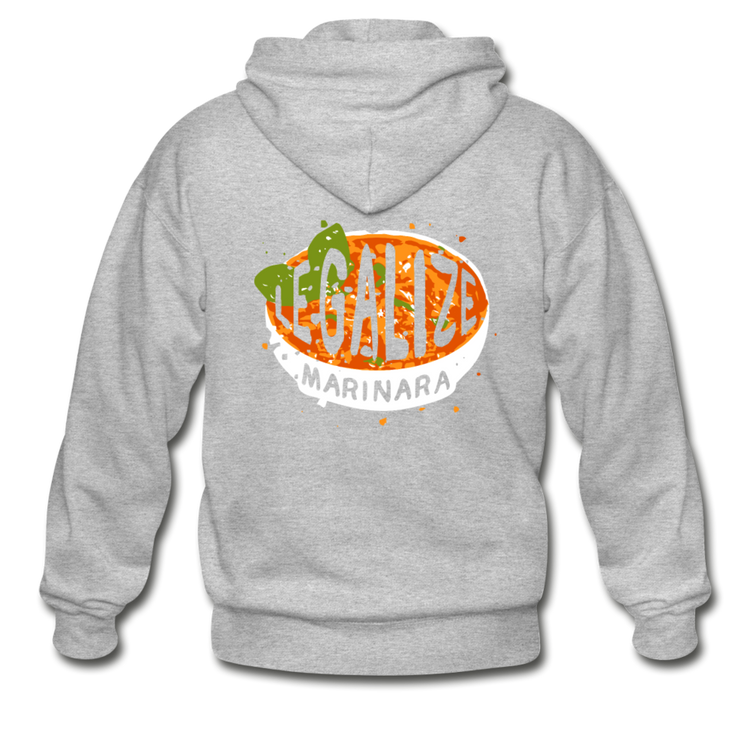 Legalize marinara Italians Unisex ZIP Hoodie - heather gray