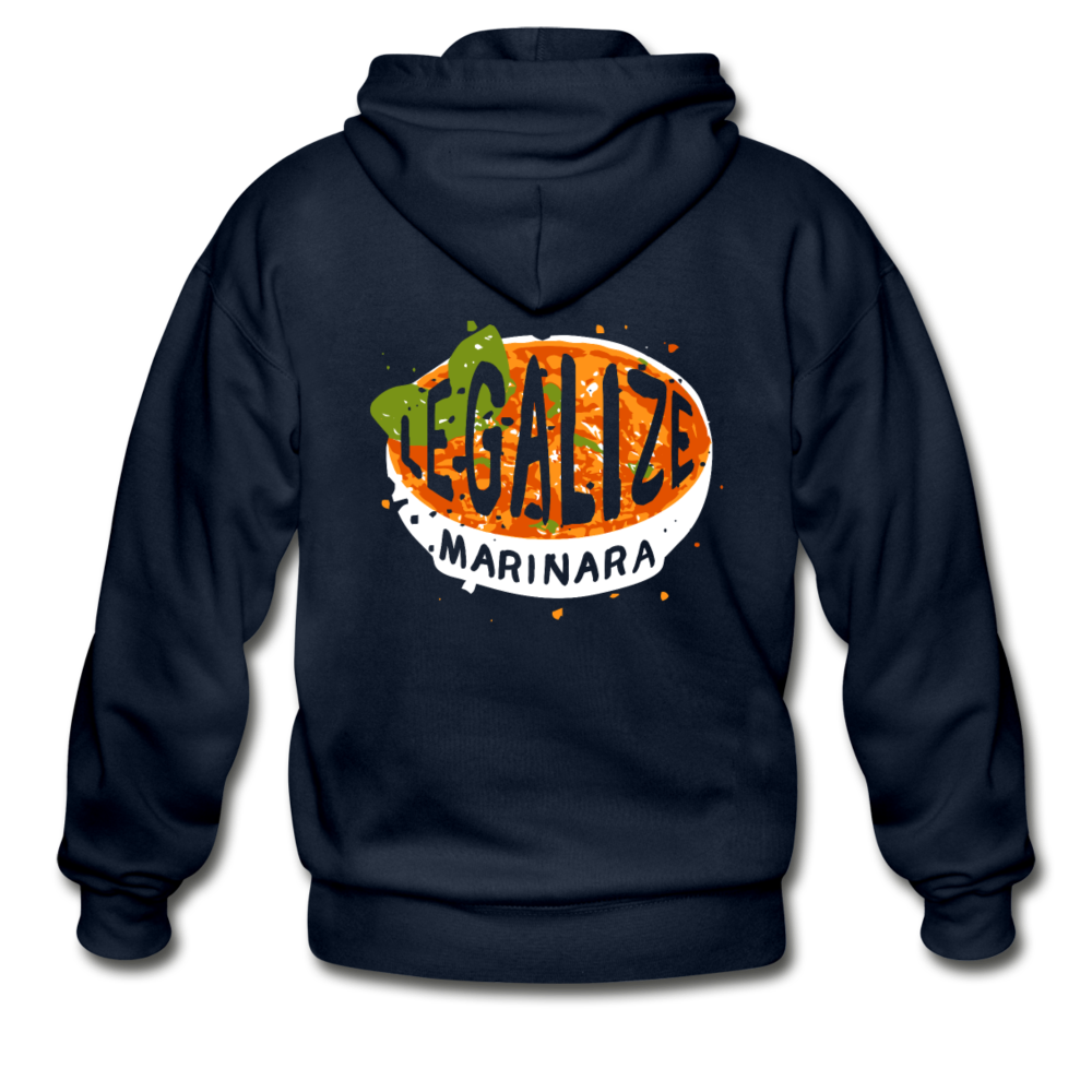 Legalize marinara Italians Unisex ZIP Hoodie - navy