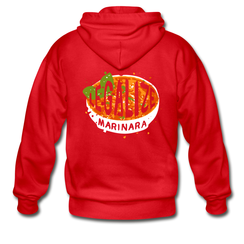 Legalize marinara Italians Unisex ZIP Hoodie - red