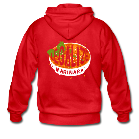 Legalize marinara Italians Unisex ZIP Hoodie - red