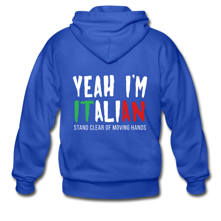 Yeah I'm Italian Unisex ZIP Hoodie - royal blue