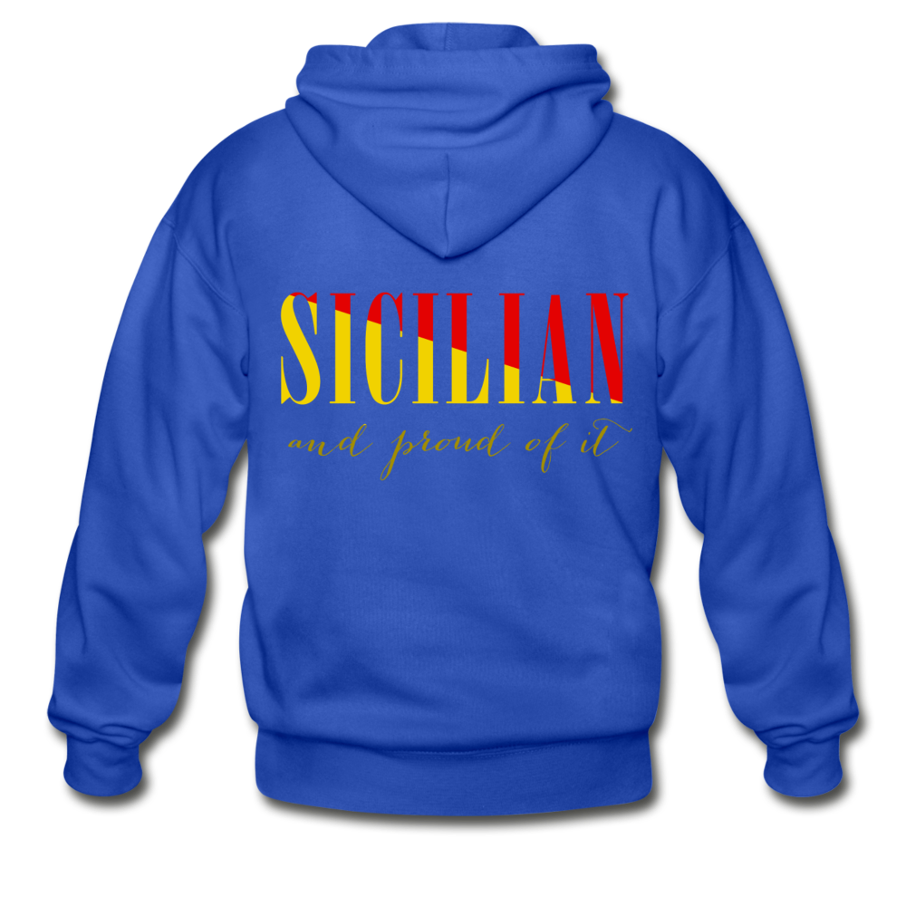Sicilian and proud of it Unisex ZIP Hoodie - royal blue