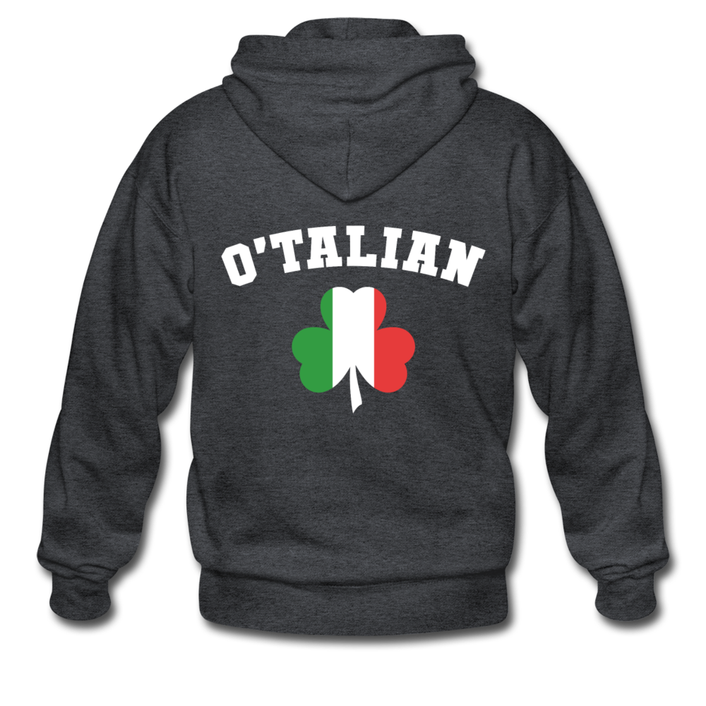 O'talian St. Patrick's Unisex ZIP Hoodie - deep heather