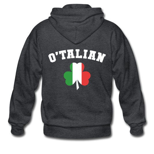 O'talian St. Patrick's Unisex ZIP Hoodie - deep heather