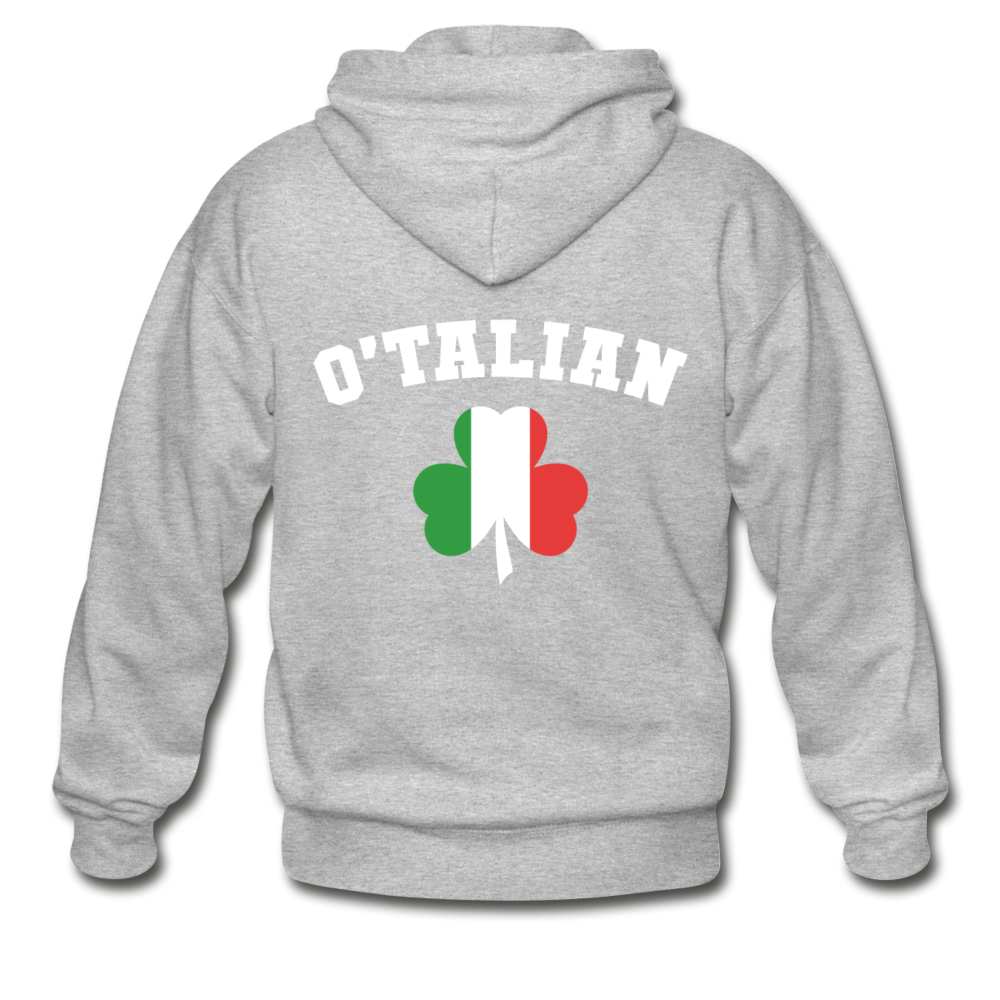 O'talian St. Patrick's Unisex ZIP Hoodie - heather gray