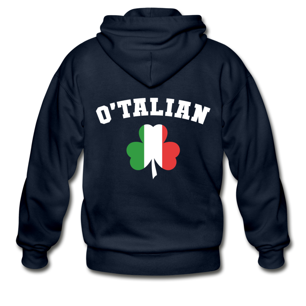 O'talian St. Patrick's Unisex ZIP Hoodie - navy