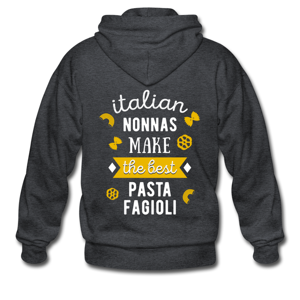 Italian nonnas make the best pasta fagioli Unisex ZIP Hoodie - black