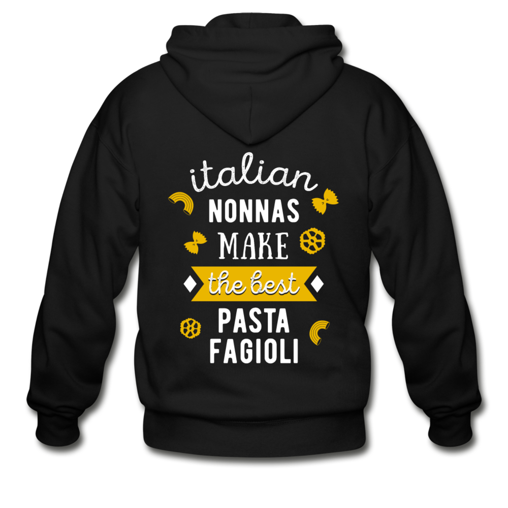Italian nonnas make the best pasta fagioli Unisex ZIP Hoodie - black
