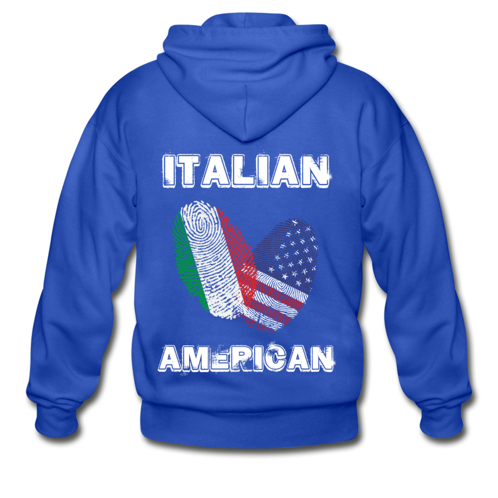 Italian American Unisex ZIP Hoodie - royal blue