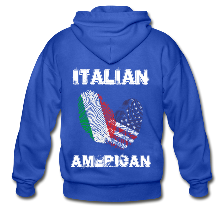 Italian American Unisex ZIP Hoodie - royal blue