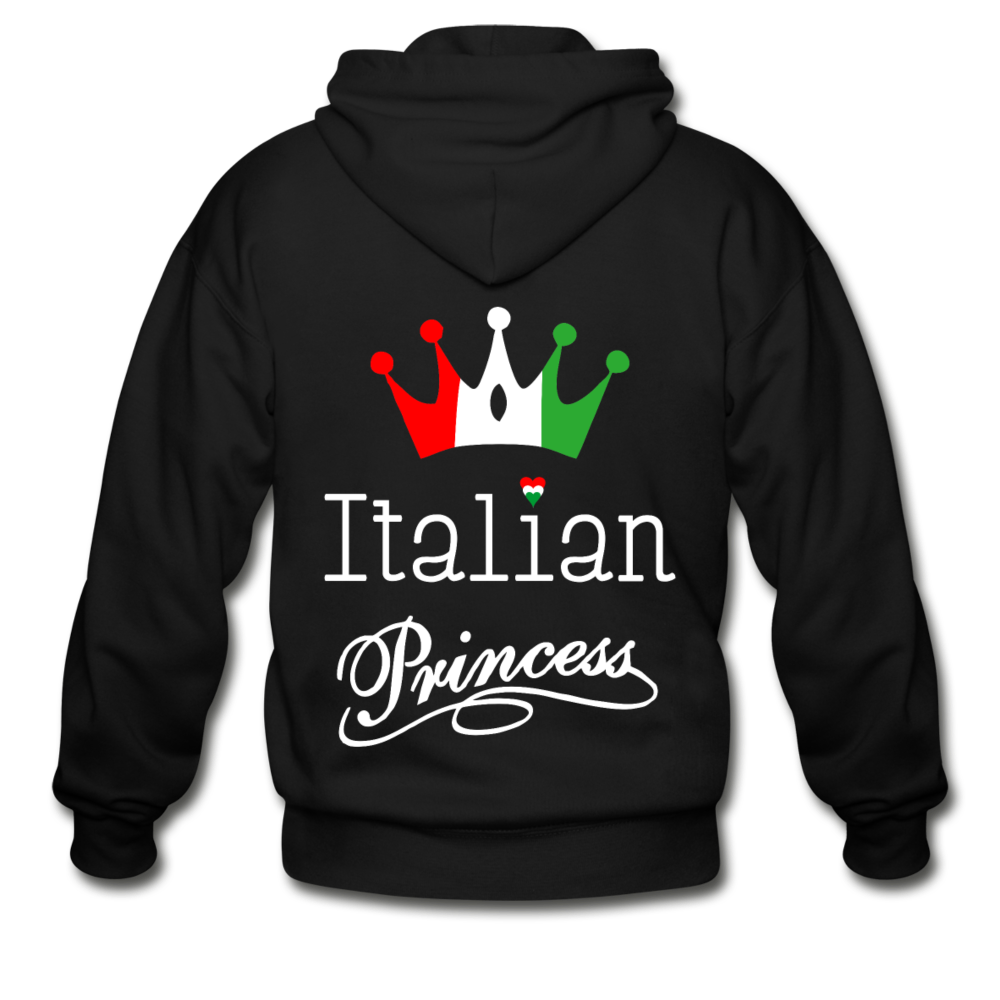 Italian Princes Unisex ZIP Hoodie - black