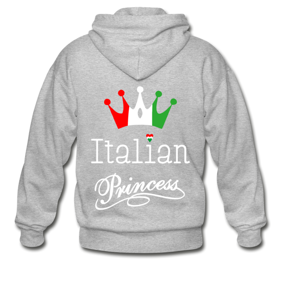 Italian Princes Unisex ZIP Hoodie - heather gray