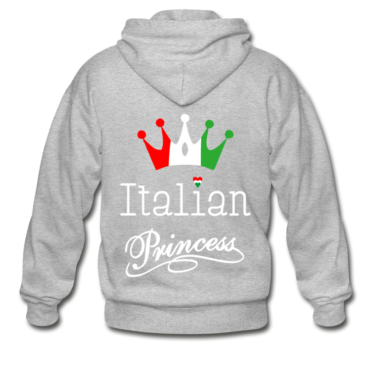 Italian Princes Unisex ZIP Hoodie - heather gray