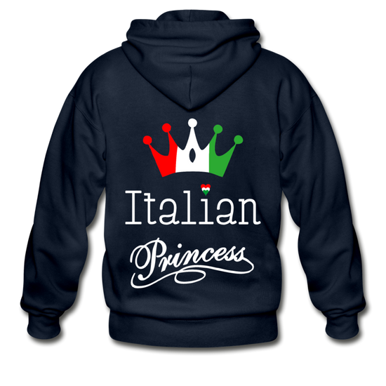 Italian Princes Unisex ZIP Hoodie - navy